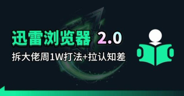 迅雷浏览器项目2.0_拆个大佬周1W的打法-轻创星球网