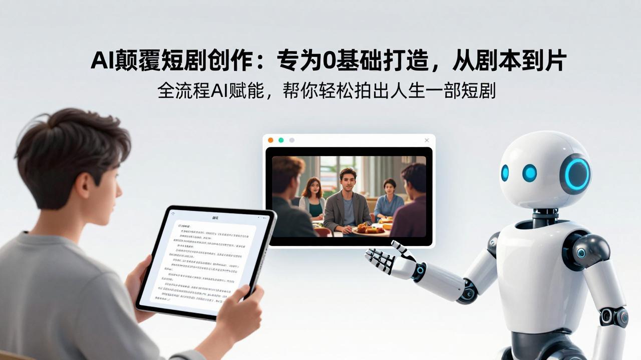 AI颠覆短剧创作：专为0基础打造，从剧本到成片全流程AI赋能，帮你轻松拍出人生第一部短剧-轻创星球网