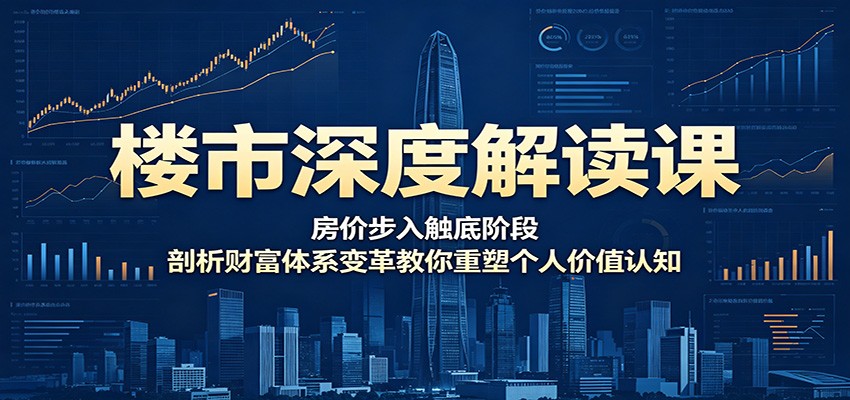 楼市深度解读课：房价步入触底阶段，剖析财富体系变革教你重塑个人价值认知-轻创星球网