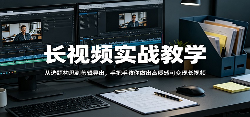 长视频实战教学，从选题构思到剪辑导出，手把手教你做出高质感可变现长视频-轻创星球网