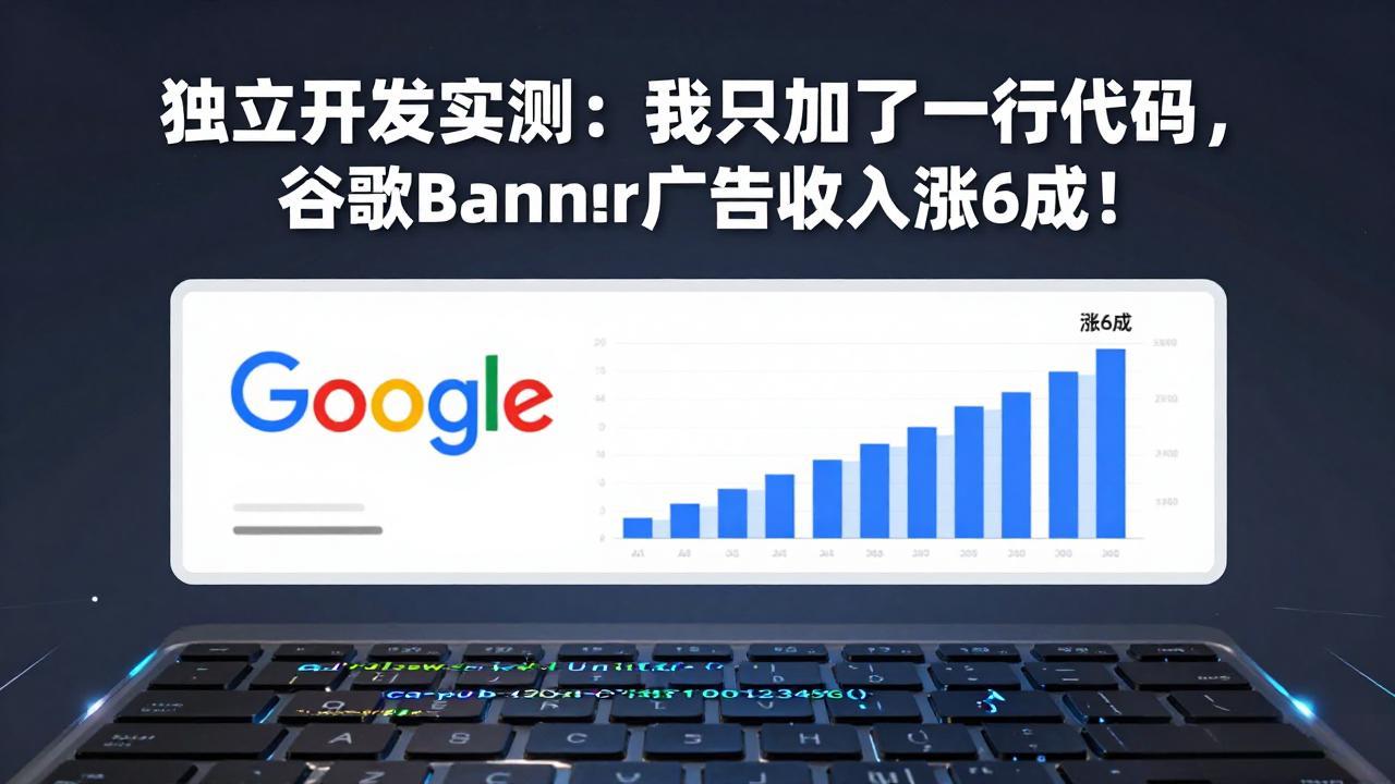 付费文章：独立开发实测：我只加了一行代码，谷歌Banner广告收入涨6成！-轻创星球网