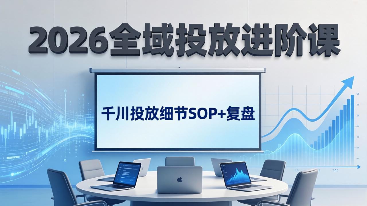 2026全域投放进阶课：杭州线下3天实战，千川投放细节SOP+复盘，撬动自然流量-轻创星球网