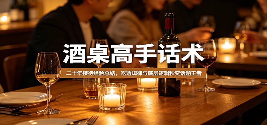 酒桌高手话术：二十年接待经验总结，吃透规律与底层逻辑秒变话题王者-轻创星球网