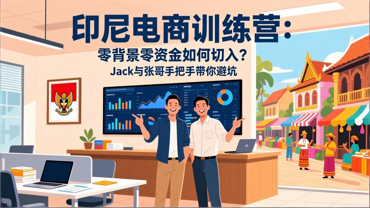 印尼电商训练营：零背景零资金如何切入？Jack与张哥手把手带你避坑-轻创星球网