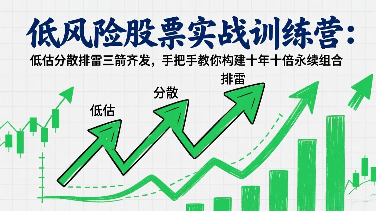低风险股票实战训练营：低估分散排雷三箭齐发，手把手教你构建十年十倍永续组合-轻创星球网