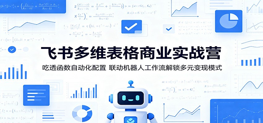 飞书多维表格商业实战营：吃透函数自动化配置，联动机器人工作流解锁多元变现模式-轻创星球网
