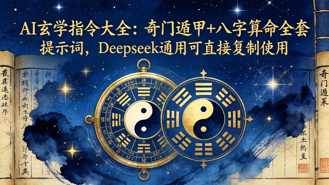 AI玄学指令大全：奇门遁甲+八字算命全套提示词，Deepseek通用可直接复制使用-轻创星球网