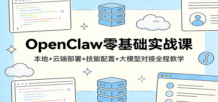OpenClaw零基础实战课：本地+云端部署+技能配置+大模型对接全程教学-轻创星球网