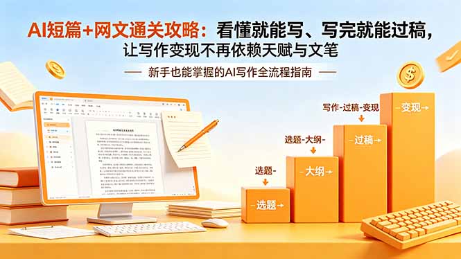 AI短篇+网文通关攻略-更新4月：看懂就能写、写完就能过稿，让写作变现不再依赖天赋与文笔-轻创星球网