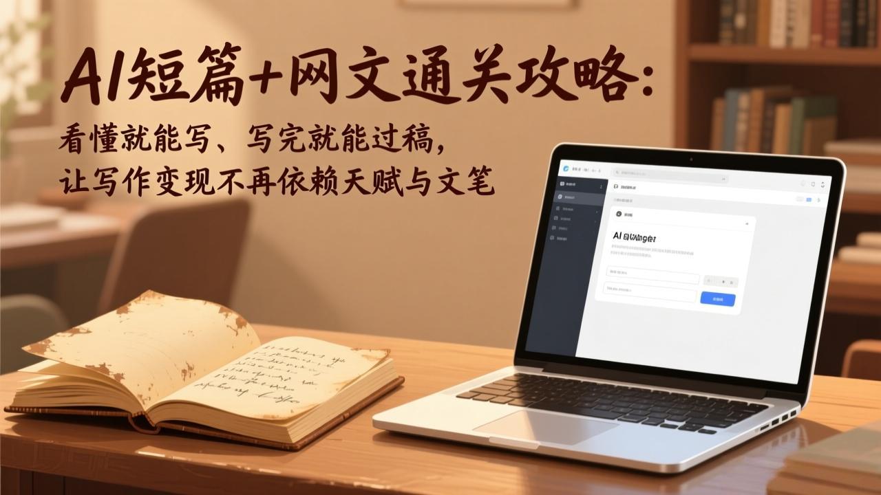 AI短篇+网文通关攻略：看懂就能写、写完就能过稿，让写作变现不再依赖天赋与文笔-轻创星球网