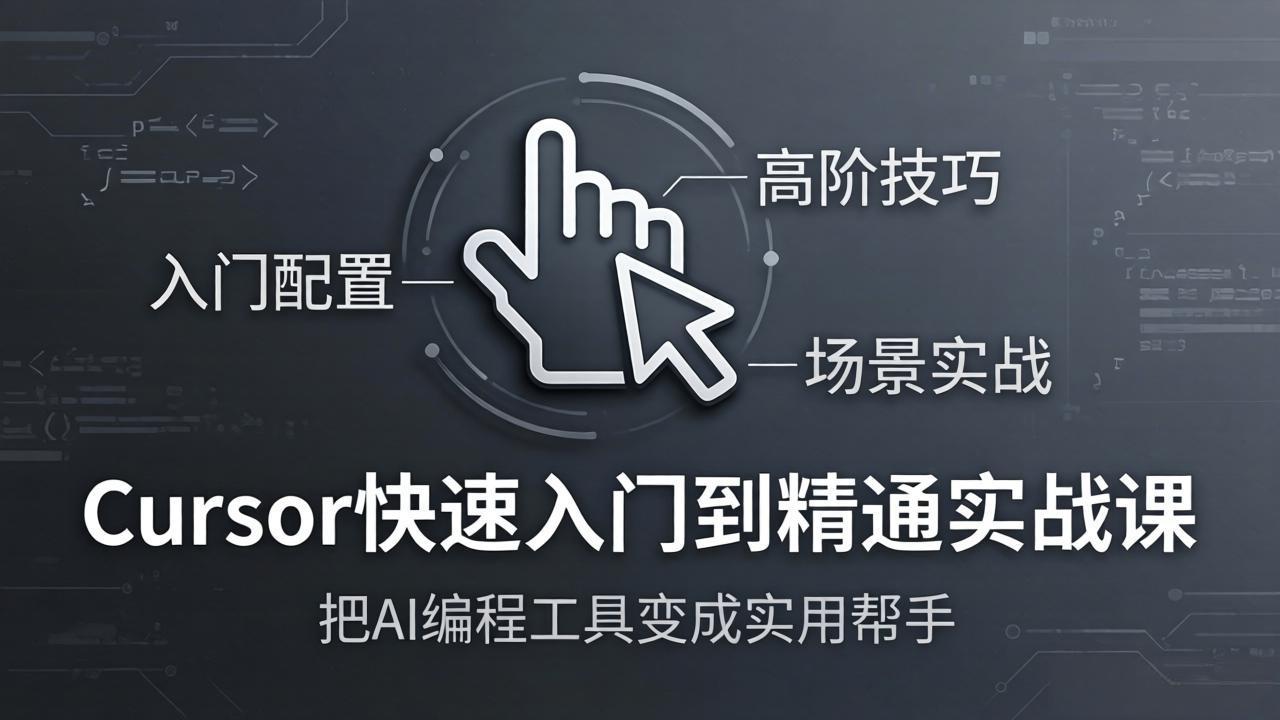 Cursor快速入门到精通实战课：入门配置+高阶技巧+场景实战，把AI编程工具变成实用帮手-轻创星球网