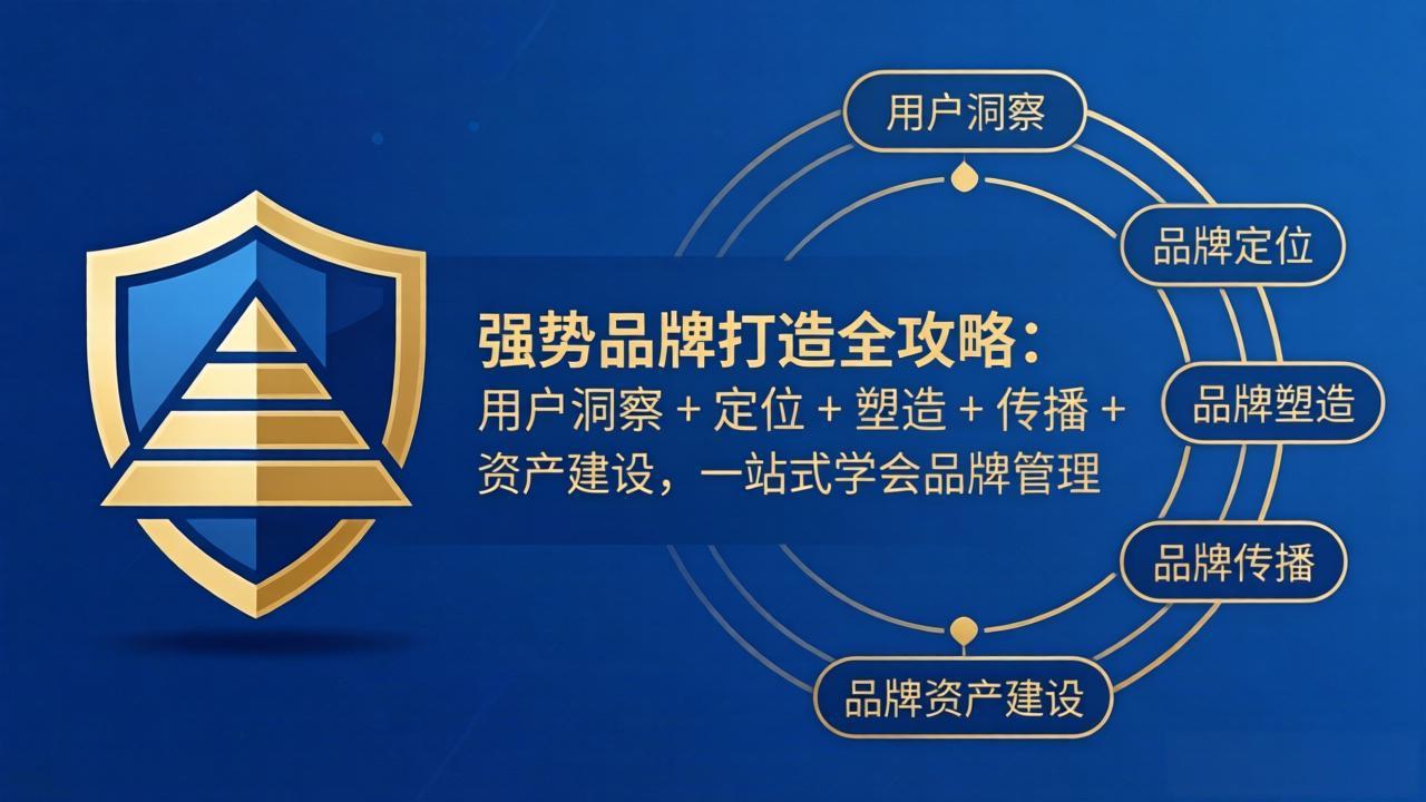 强势品牌打造全攻略：用户洞察 + 定位 + 塑造 + 传播 + 资产建设，一站式学会品牌管理-轻创星球网
