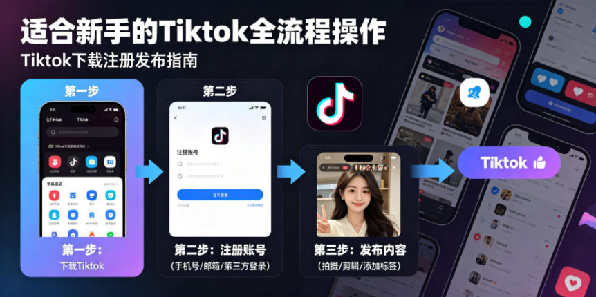 Tiktok下载注册发布，适合新手的Tiktok全流程操作-轻创星球网
