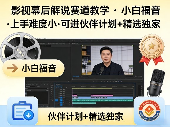 某大佬的影视幕后解说赛道教学，小白福音，上手难度小，可进伙伴计划+精选独家-轻创星球网