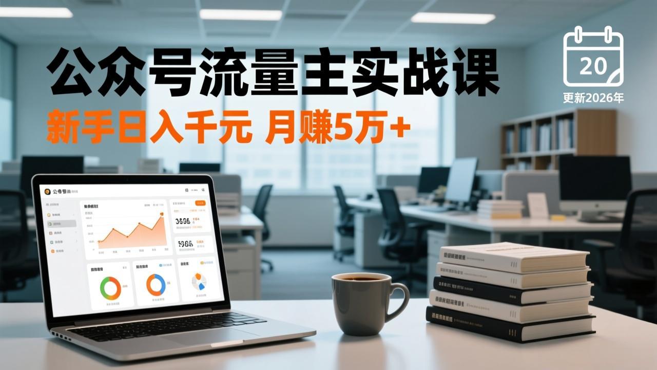 公众号流量主实战课-更新26年3月，爆文写作、流量池运营、多平台分发，新手日入千元月赚5w+-轻创星球网