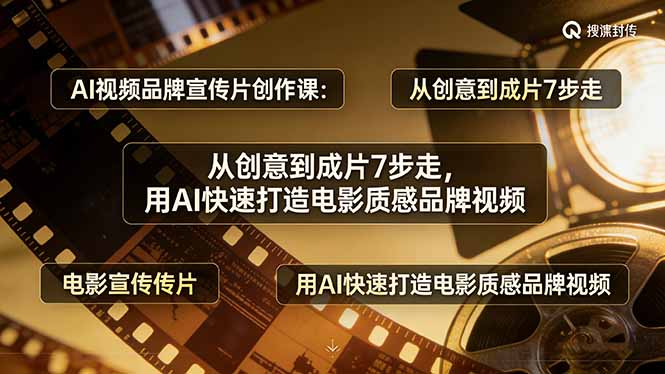 AI视频品牌宣传片创作课：从创意到成片7步走，用AI快速打造电影质感品牌视频-轻创星球网