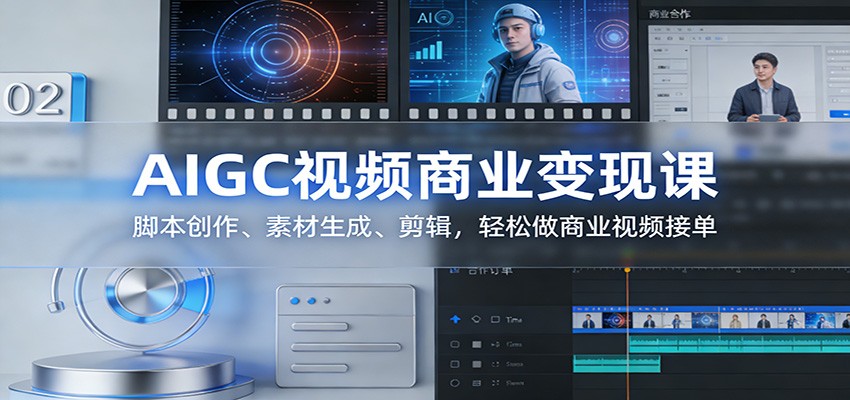 AIGC视频商业变现课：脚本创作、素材生成、剪辑，轻松做商业视频接单-轻创星球网