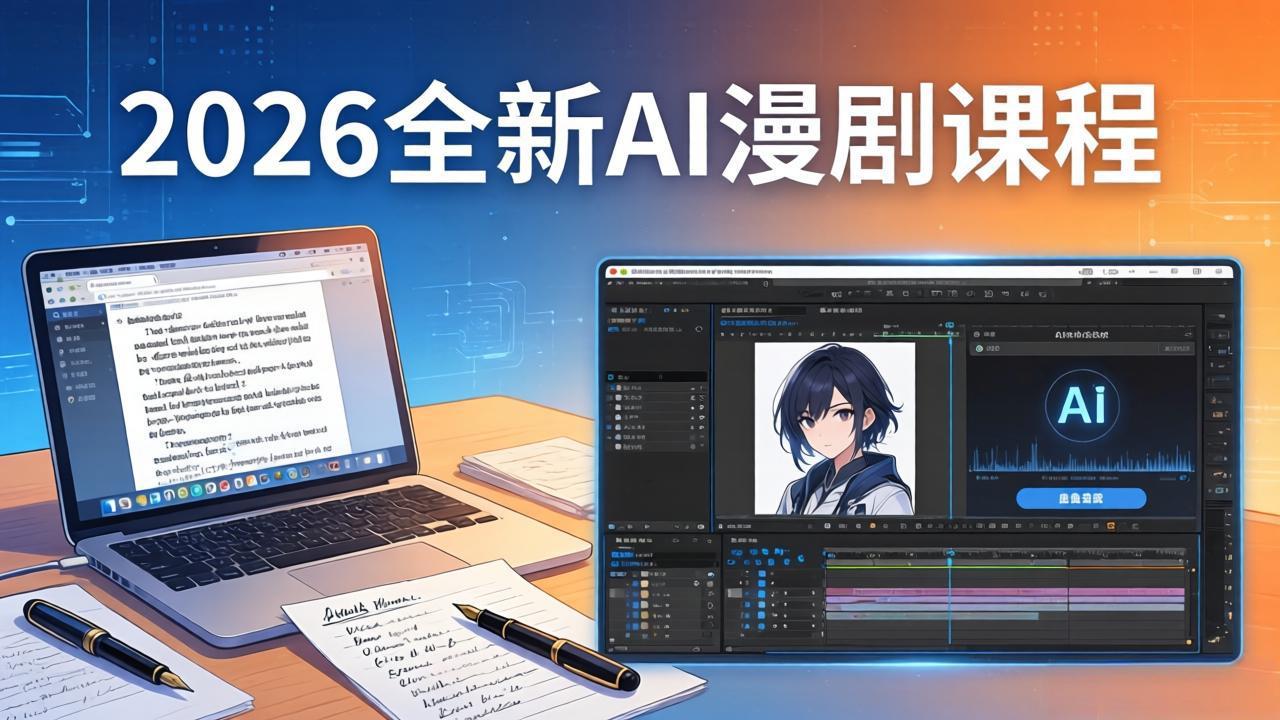 2026全新AI漫剧课程：覆盖创作全链路，教你写作分镜剪辑配音一站式打造漫剧作品-轻创星球网