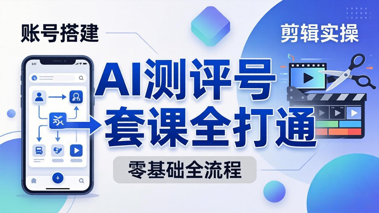 零基础起步怎么做AI测评号？账号搭建、爆款文案、剪辑实操、涨粉变现，一套课全打通-轻创星球网