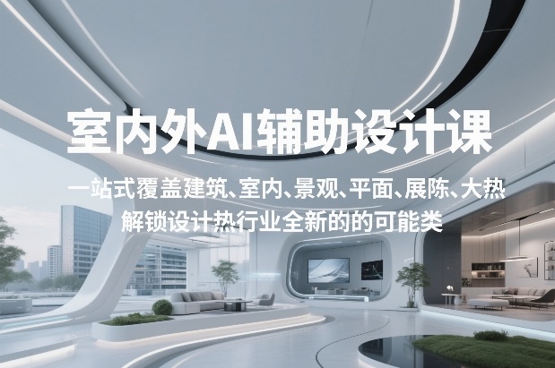 室内外AI设计课，一站式覆盖建筑、室内、景观、平面、展陈五大热门品类，解锁设计行业的全新可能-轻创星球网