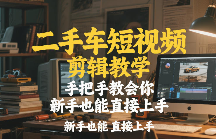 二手车短视频剪辑教学，手把手教会你，新手也能直接上手-轻创星球网