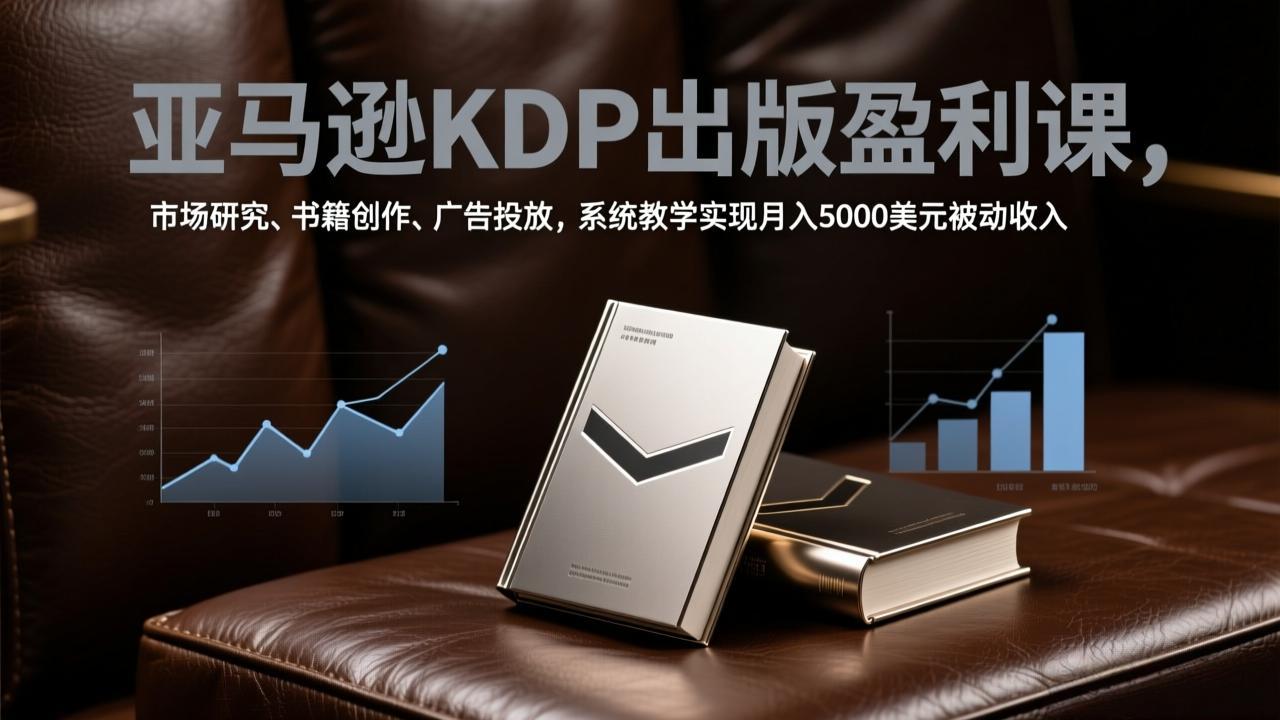 亚马逊KDP出版盈利课，市场研究、书籍创作、广告投放，系统教学实现月入5000美元被动收入-轻创星球网