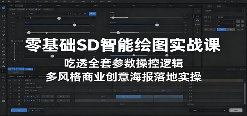 零基础SD智能绘图实战课：吃透全套参数操控逻辑，多风格商业创意海报落地实操-轻创星球网