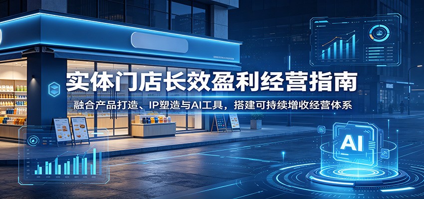实体门店长效盈利经营指南：融合产品打造、IP塑造与AI工具，搭建可持续增收经营体系-轻创星球网
