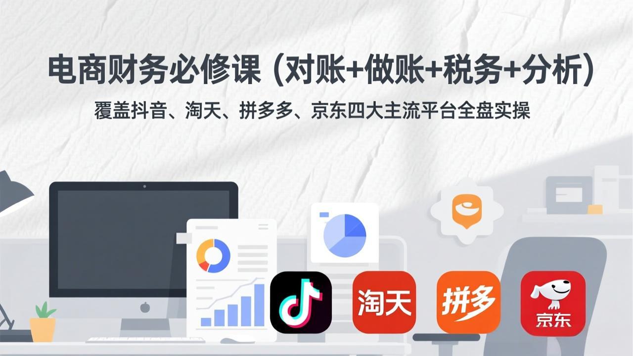 电商财务必修课(对账+做账+税务+分析-轻创星球网