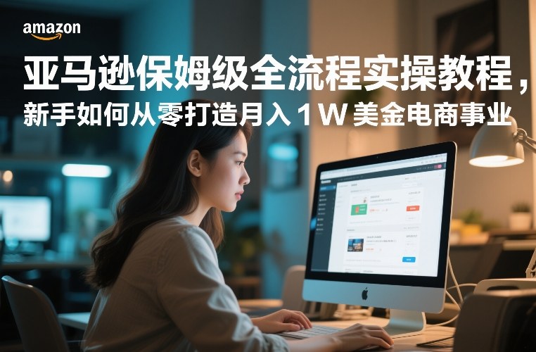 亚马逊保姆级全流程实操教程，新手如何从零打造月入1W美金电商事业-轻创星球网