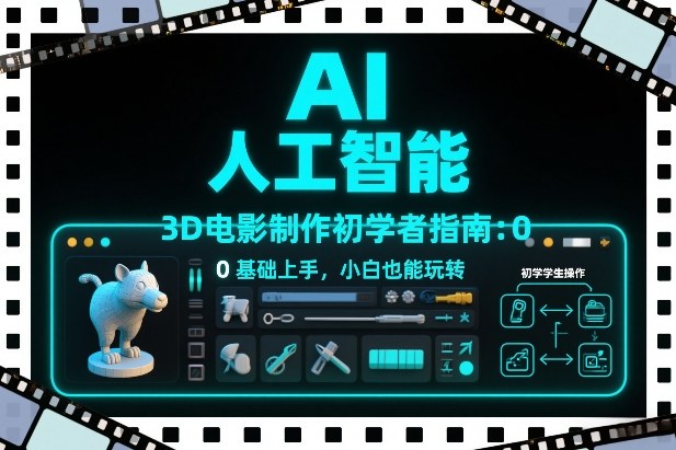 AI人工智能3D电影制作初学者指南：0基础上手，小白也能玩转-轻创星球网