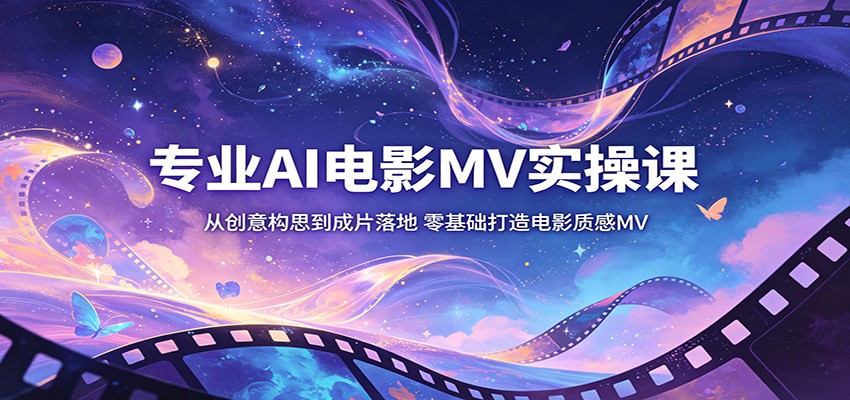 专业AI电影MV实操课：从创意构思到成片落地，零基础打造电影质感MV-轻创星球网