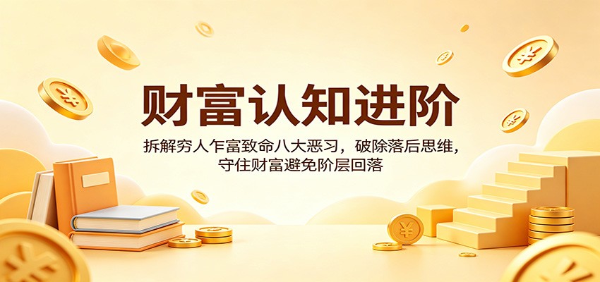 财富认知进阶：拆解穷人乍富致命八大恶习，破除落后思维，守住财富避免阶层回落-轻创星球网