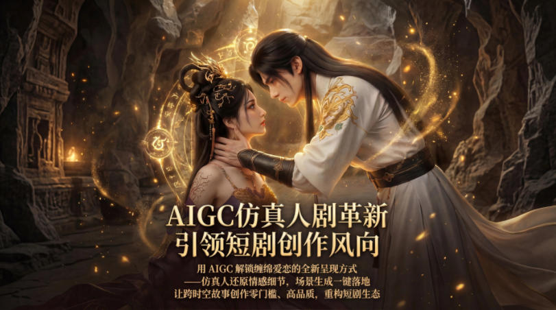 AIGC仿真人《合欢宗》短剧教学，用AIGC解锁缠绵爱恋的全新呈现方式，让跨时空故事创作零门槛、高品质，重构短剧生态-轻创星球网