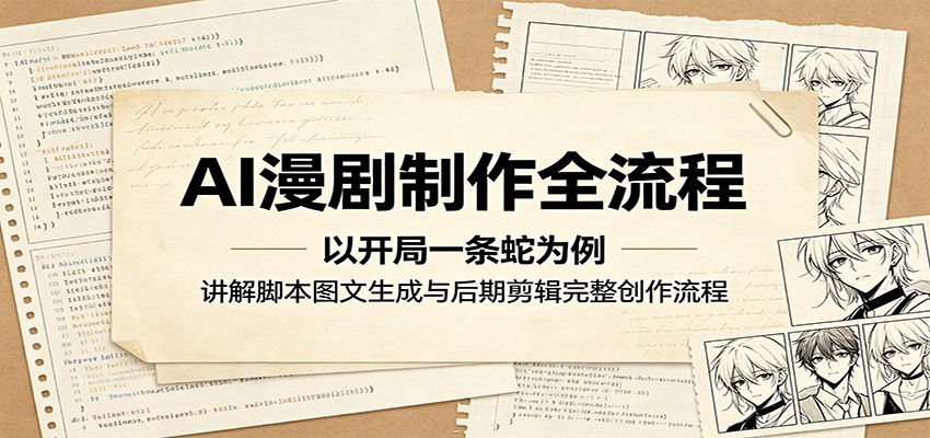 AI漫剧制作全流程：以开局一条蛇为例，讲解脚本图文生成与后期剪辑完整创作流程-轻创星球网