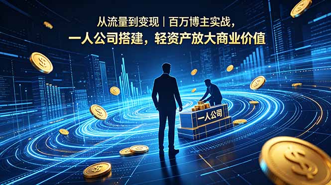从流量到变现｜百万博主实战，一人公司搭建，轻资产放大商业价值-轻创星球网