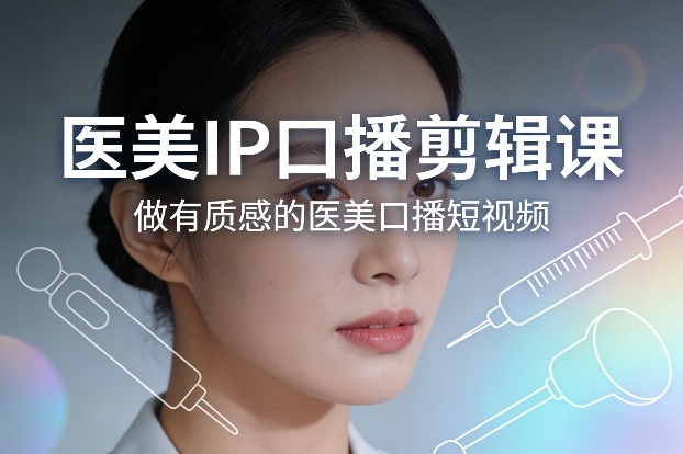医美IP口播剪辑课，做有质感的医美口播短视频-轻创星球网