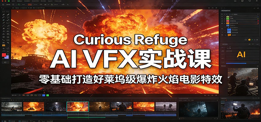Curious Refuge AI VFX实战课，零基础打造好莱坞级爆炸火焰电影特效-轻创星球网