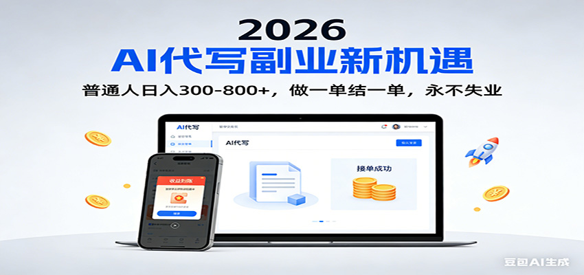 2026 副业首选！AI 代写日入 300-800，普通人0门槛，做一单结一单！-轻创星球网