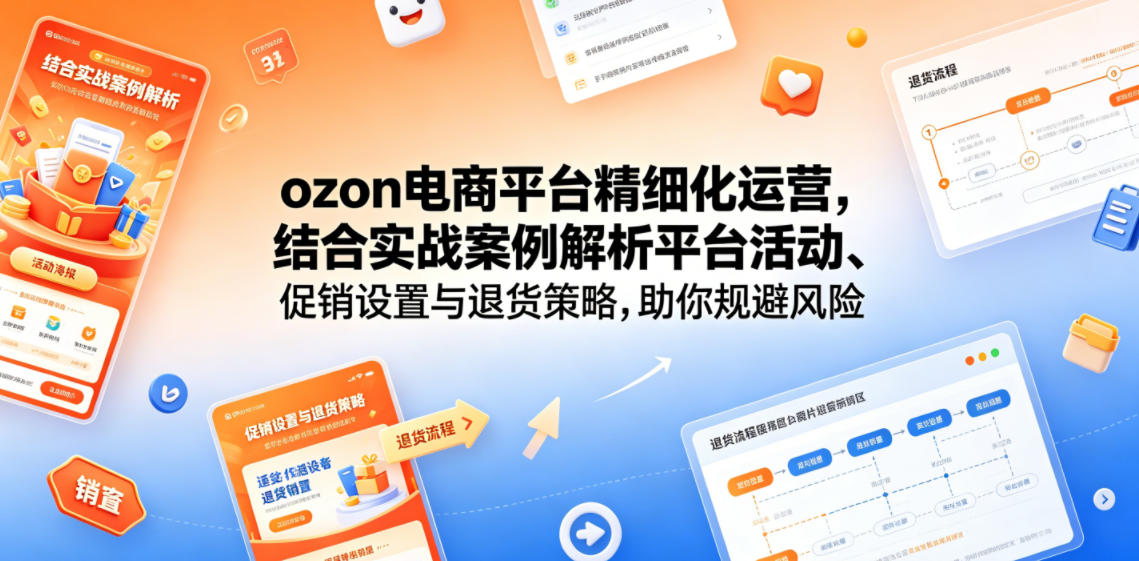 ozon电商平台精细化运营，结合实战案例解析平台活动、促销设置与退货策略，助你规避风险、提升销量-轻创星球网