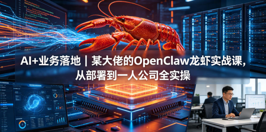 AI+业务落地｜某大佬的OpenClaw小龙虾实战课，从部署到一人公司全实操-轻创星球网