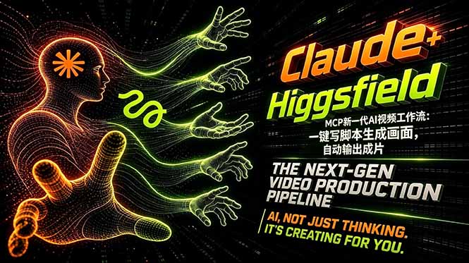 Claude+Higgsfield MCP新一代AI视频工作流：一键写脚本生成画面，自动输出成片-轻创星球网