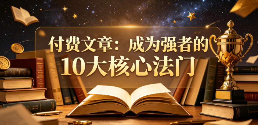 付费文章：成为强者的10大核心法门-轻创星球网