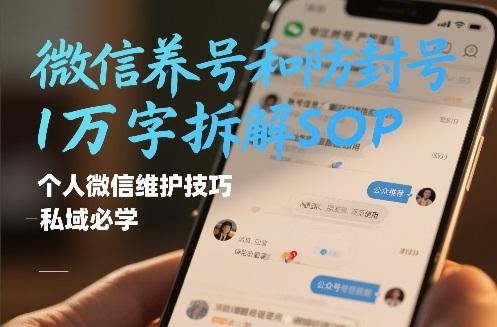 微信养号和防封号1万字拆解SOP，个人微信维护技巧，私域必学【文档】-轻创星球网