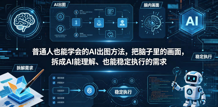 普通⼈也能学会的AI出图⽅法，把脑子里的画面，拆成AI能理解、也能稳定执行的需求【文档】-轻创星球网