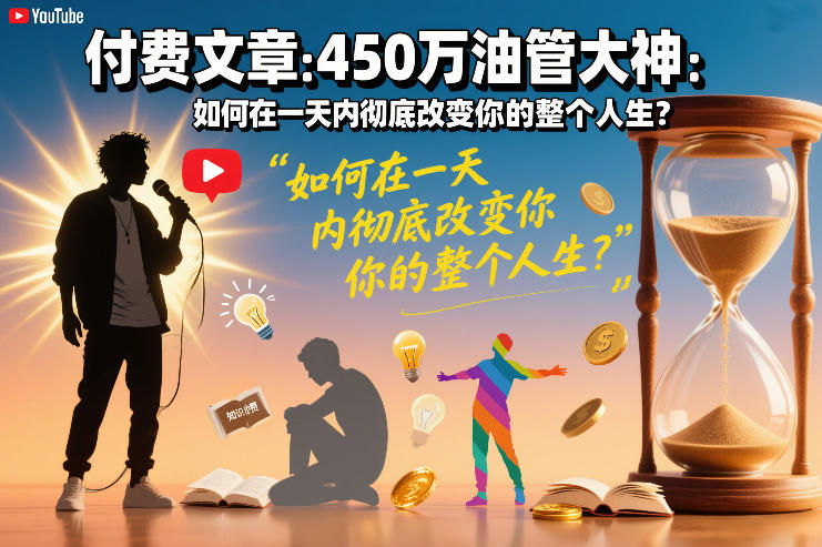 付费文章：450万油管大神：如何在一天内彻底改变你的整个人生？-轻创星球网