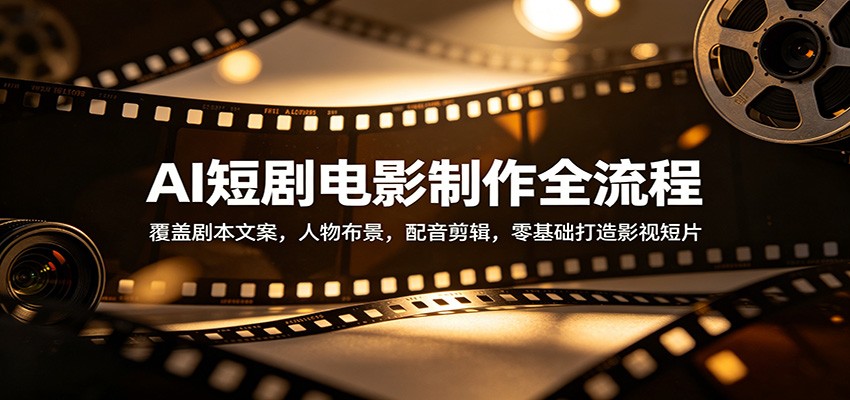 AI短剧电影制作全流程：覆盖剧本文案，人物布景，配音剪辑，零基础打造影视短片-轻创星球网
