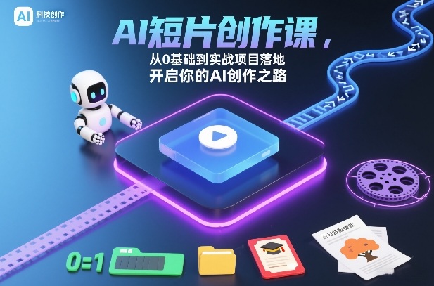 AI短片创作课，从0基础到实战项目落地，开启你的AI创作之路(更新0411)-轻创星球网