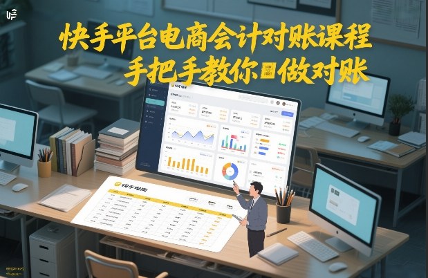 快手平台电商会计对账课程，手把手教你做对账-轻创星球网