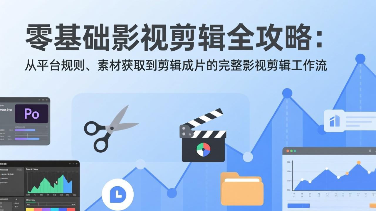 零基础影视剪辑全攻略：从平台规则、素材获取到剪辑成片的完整影视剪辑工作流-轻创星球网